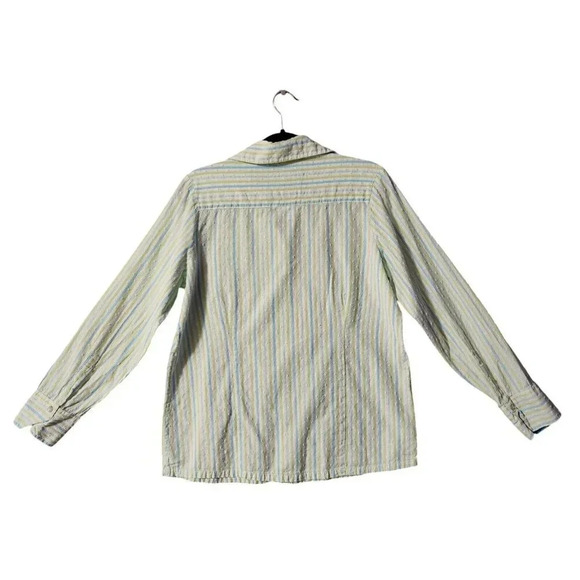 Bleu Bayou Button Down Shirt Women's Large Multicolor 100% Cotton Long Sleeve - Picture 2 of 8